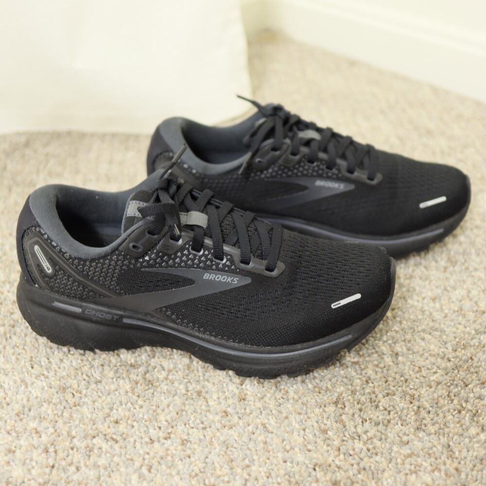 Brook Womens Ghost 14 Running Shoes Black 8 Wide 1203561D020